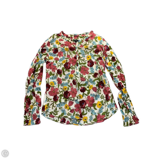 Top Long Sleeve By Talbots In Floral Print, Size: S