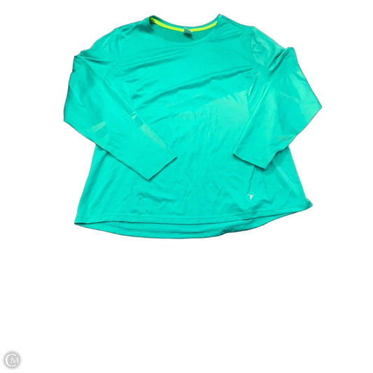 Athletic Top Long Sleeve Crewneck By Old Navy In Green, Size: Xl