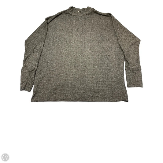 Top Long Sleeve By Matty M In Grey, Size: Xxl