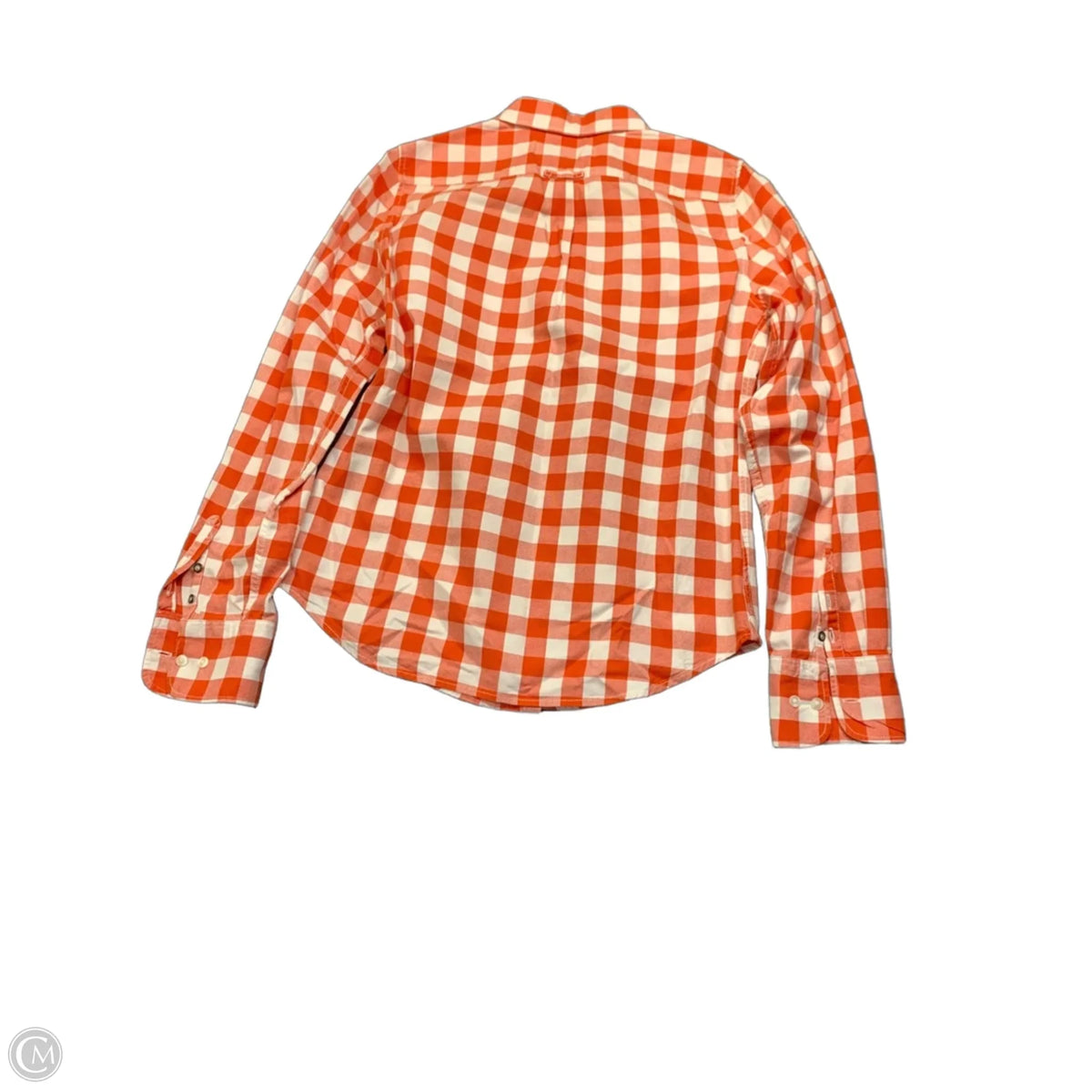 Top Long Sleeve By American Eagle In Orange & White, Size: 6