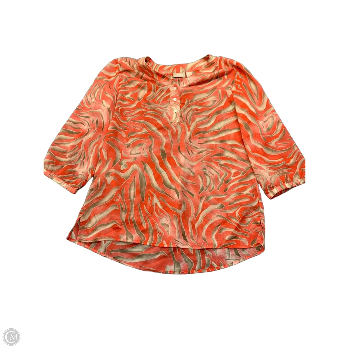 Top Long Sleeve By Chicos In Red, Size: M