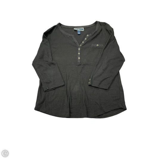 Top Long Sleeve By Karen Scott In Black, Size: L