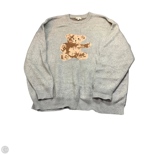 Sweatshirt Crewneck By Orange Kiss In Grey, Size: 3x