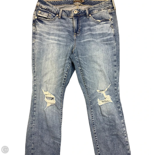 Jeans Straight By Torrid In Blue Denim, Size: 14
