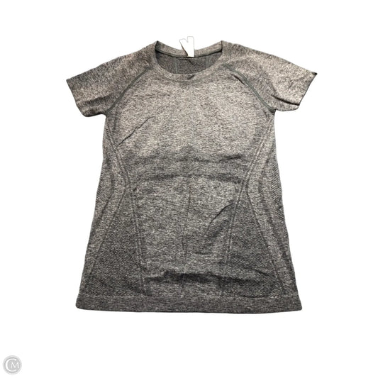 Athletic Top Short Sleeve By Athleta In Grey, Size: S