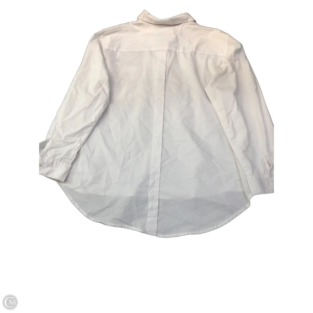 Top Long Sleeve By Per Se In White, Size: 1x