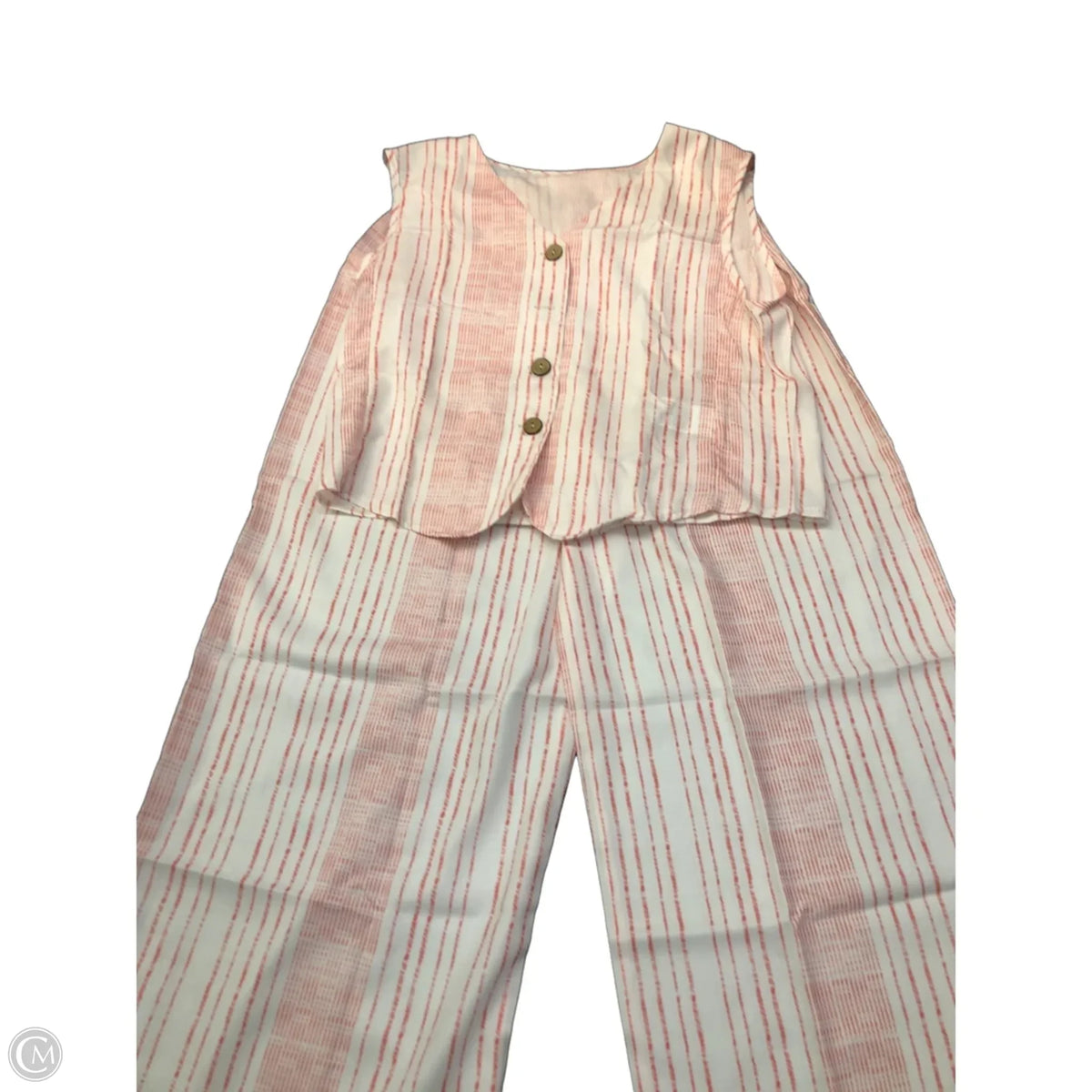 Pants Set 2pc By Clothes Mentor In Red & White, Size: M