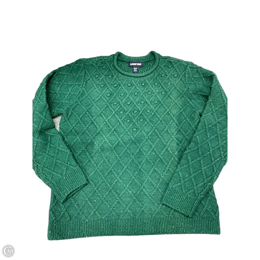 Sweater By Lands End In Green, Size: M