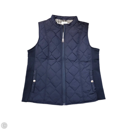 Vest Puffer & Quilted By Kim Rogers In Navy, Size: M