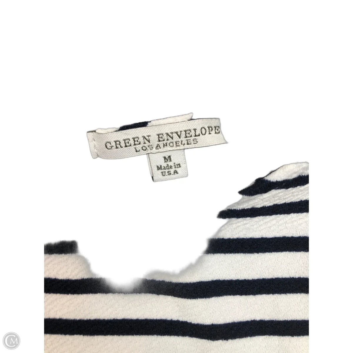 Top Long Sleeve By Green Envelope In Striped Pattern, Size: M