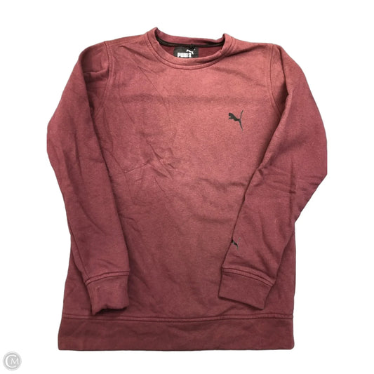 Sweatshirt Crewneck By Puma In Maroon, Size: S