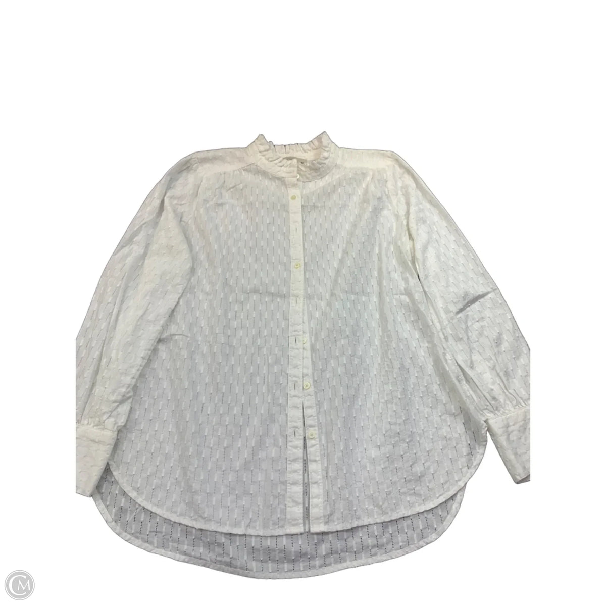 Top Long Sleeve By Loft In White, Size: M