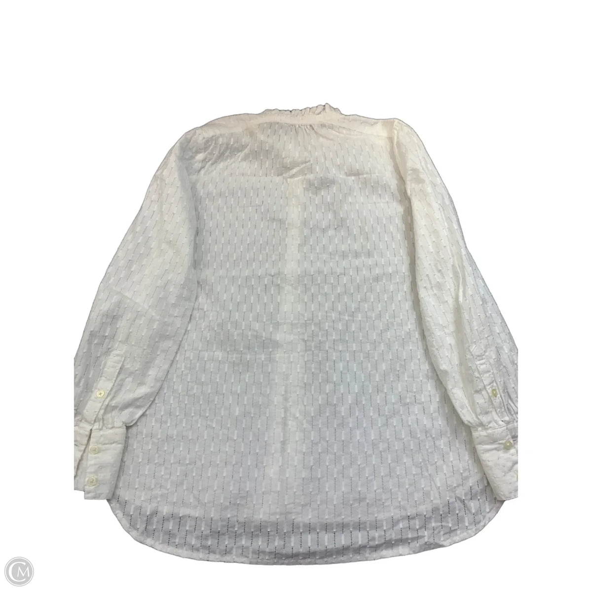 Top Long Sleeve By Loft In White, Size: M