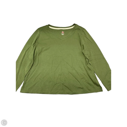 Top Long Sleeve By Isaac Mizrahi Live Qvc In Green, Size: Xl