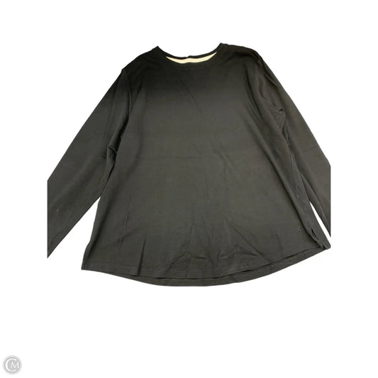 Top Long Sleeve By Isaac Mizrahi Live Qvc In Black, Size: Xl