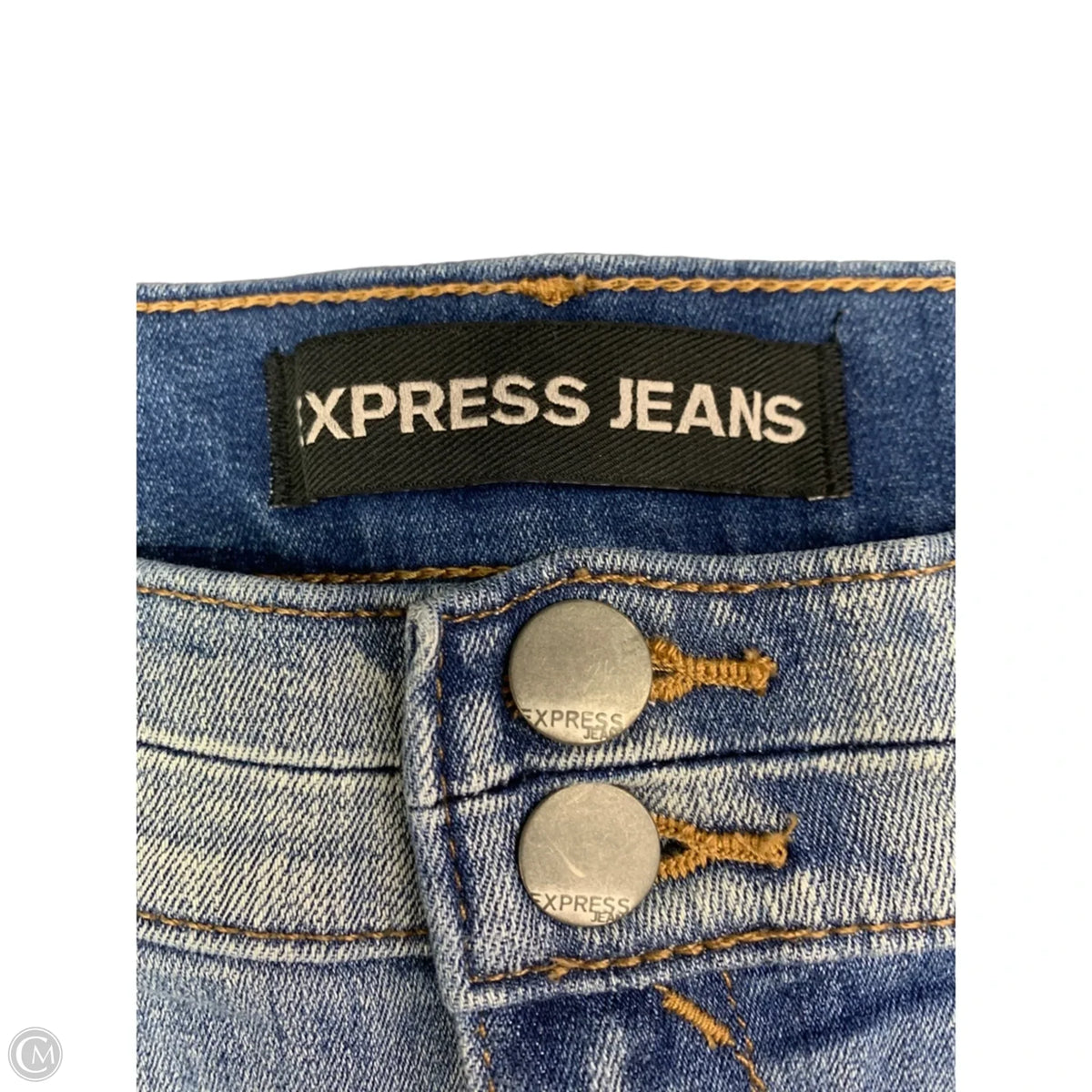 Jeans Flared By Express In Blue Denim, Size: 12