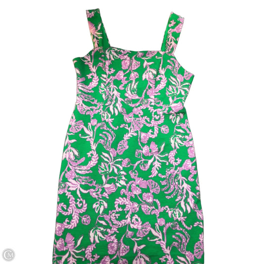 Dress Designer By Lilly Pulitzer In Green & Purple, Size: 10