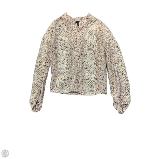 Top Long Sleeve By White House Black Market In Brown, Size: Xs