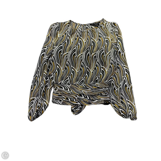 Top Long Sleeve By White House Black Market In Black & Yellow, Size: 4