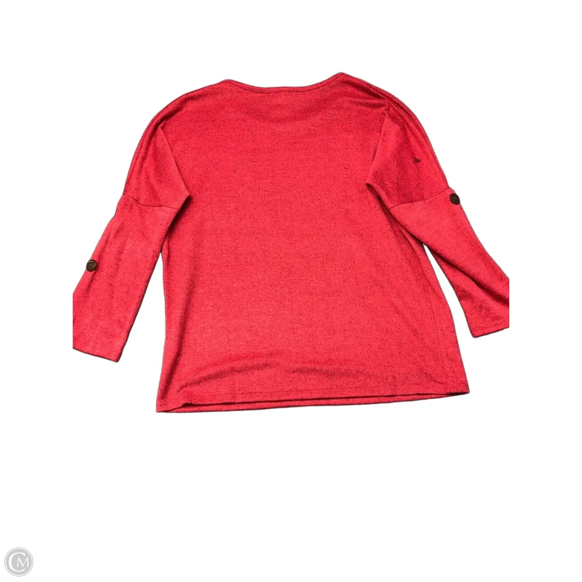 Top Long Sleeve By Ny Collection In Red, Size: M