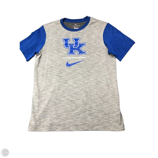 Top Short Sleeve By Nike Apparel In Blue & Grey, Size: M