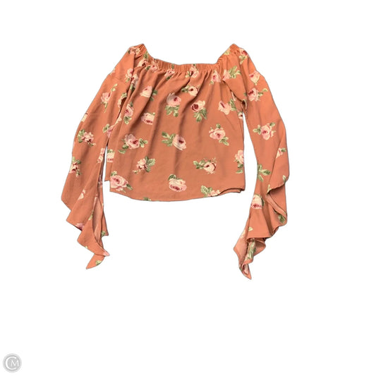 Top Long Sleeve By Ultra Flirt In Pink, Size: M
