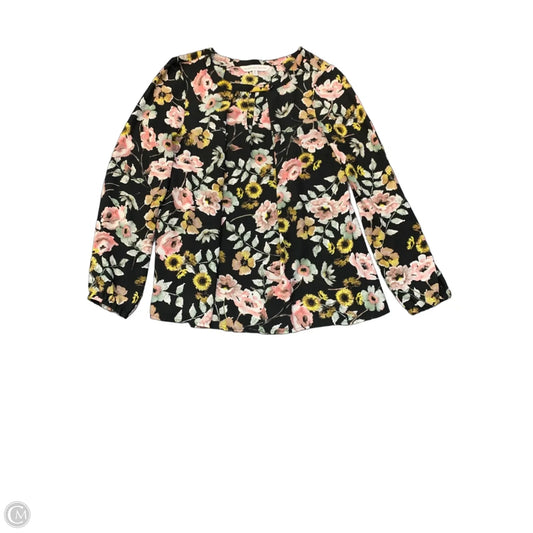 Top Long Sleeve By Cupcakes And Cashmere In Floral Print, Size: M