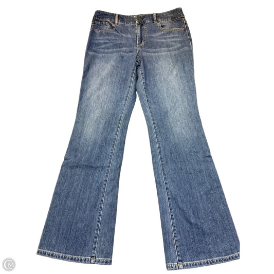 Jeans Straight By Chicos In Blue Denim, Size: 8