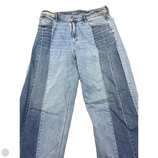 Jeans Wide Leg By American Eagle In Blue Denim, Size: 12