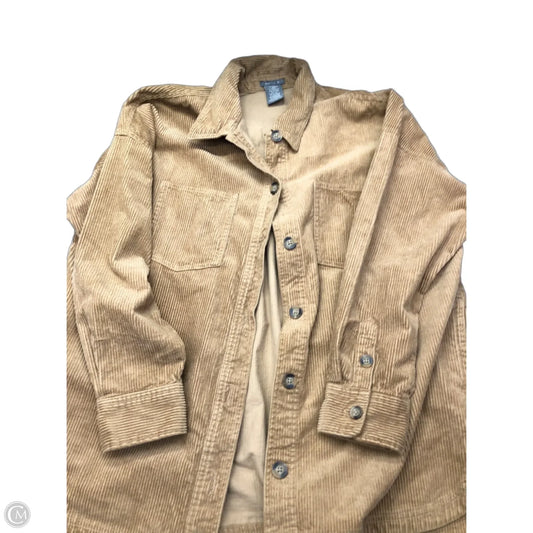 Jacket Shirt By Matty M In Brown, Size: Xxl