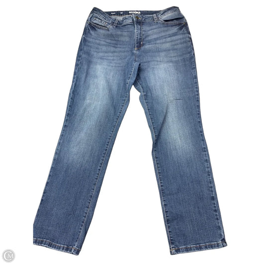 Jeans Straight By Sonoma In Blue Denim, Size: 16