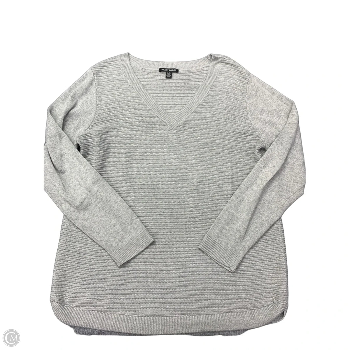 Sweater By Hilary Radley In Grey, Size: L
