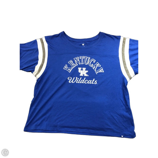 Top Short Sleeve By Fanatics In Blue, Size: Xl