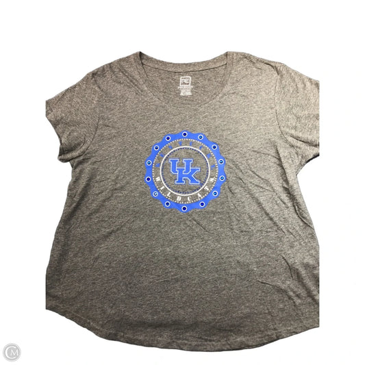 Top Short Sleeve By Clothes Mentor In Grey, Size: Xl