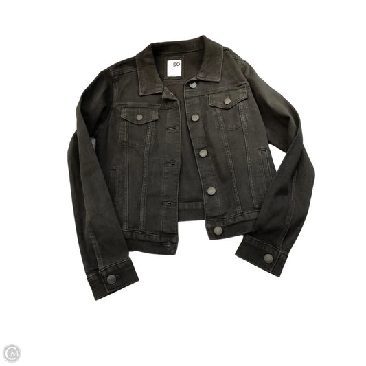 Jacket Denim By So In Black, Size: M