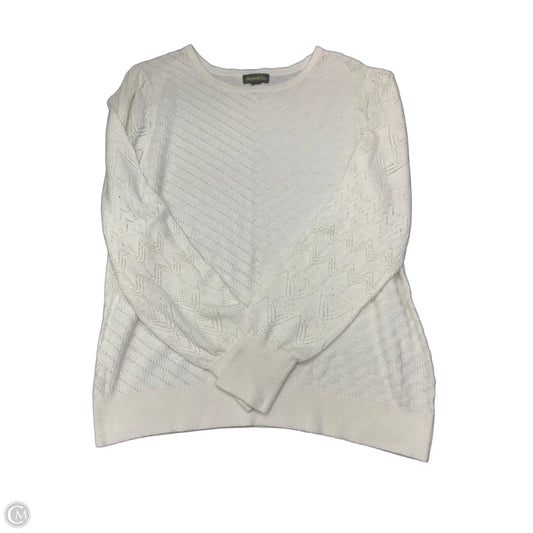 Sweater By Style And Company In White, Size: Xl