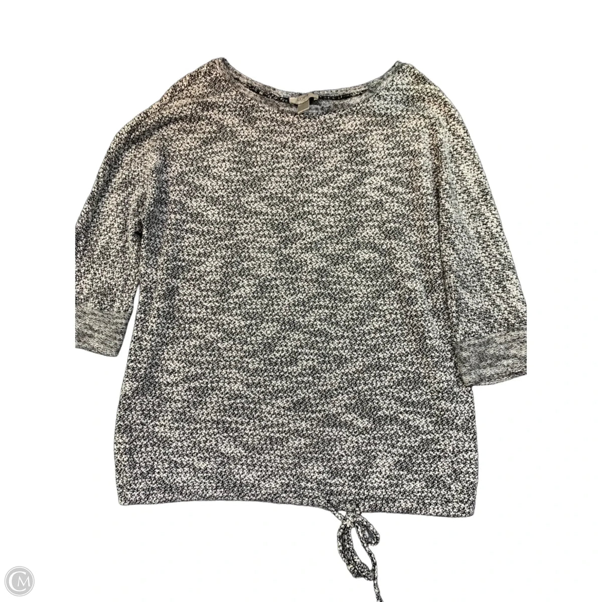 Sweater By Loft In Black & White, Size: L
