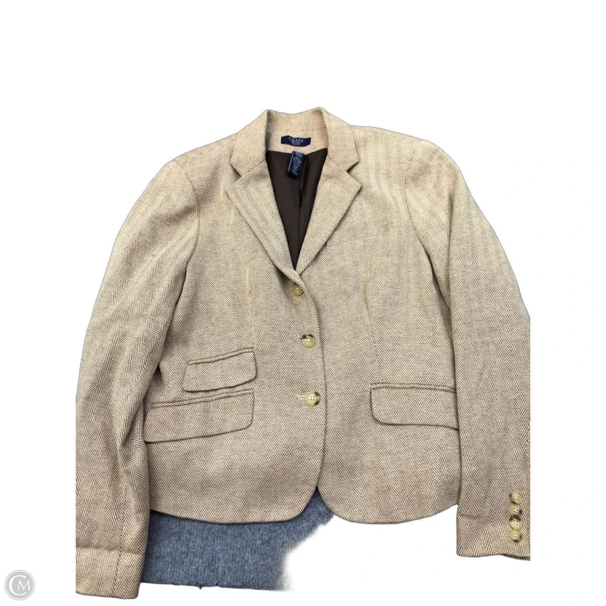 Blazer By Chaps In Cream, Size: 16