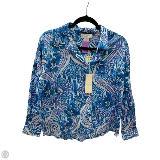 Top Long Sleeve By Calypso St Barth In Blue, Size: S