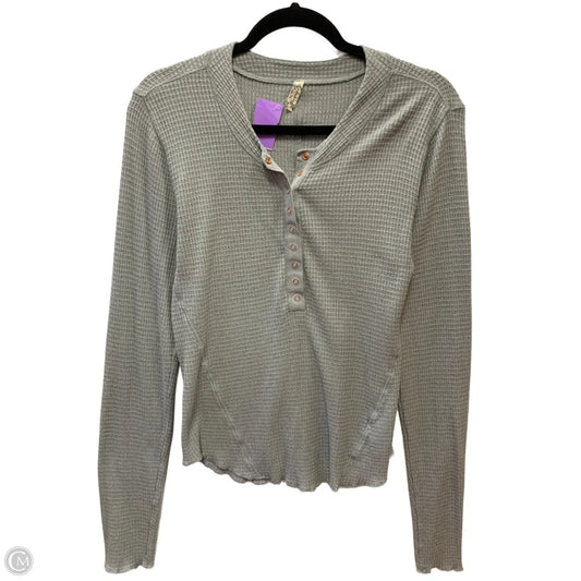 Top Long Sleeve By Free People In Grey, Size: Xl