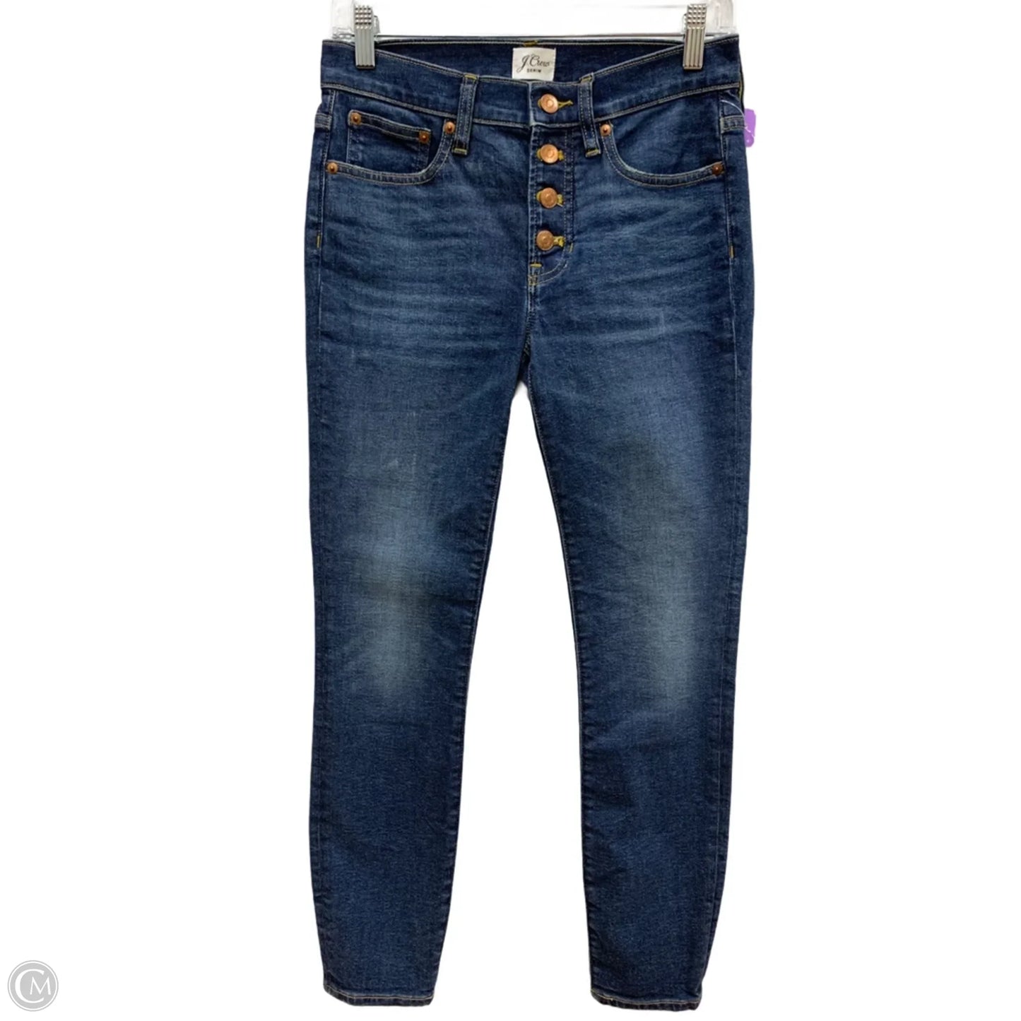 Jeans Skinny By J. Crew In Blue Denim, Size: 0