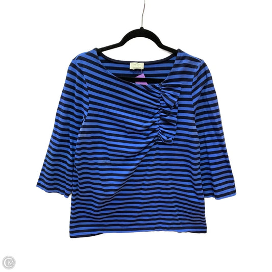 Top Long Sleeve Designer By Kate Spade In Striped Pattern, Size: M