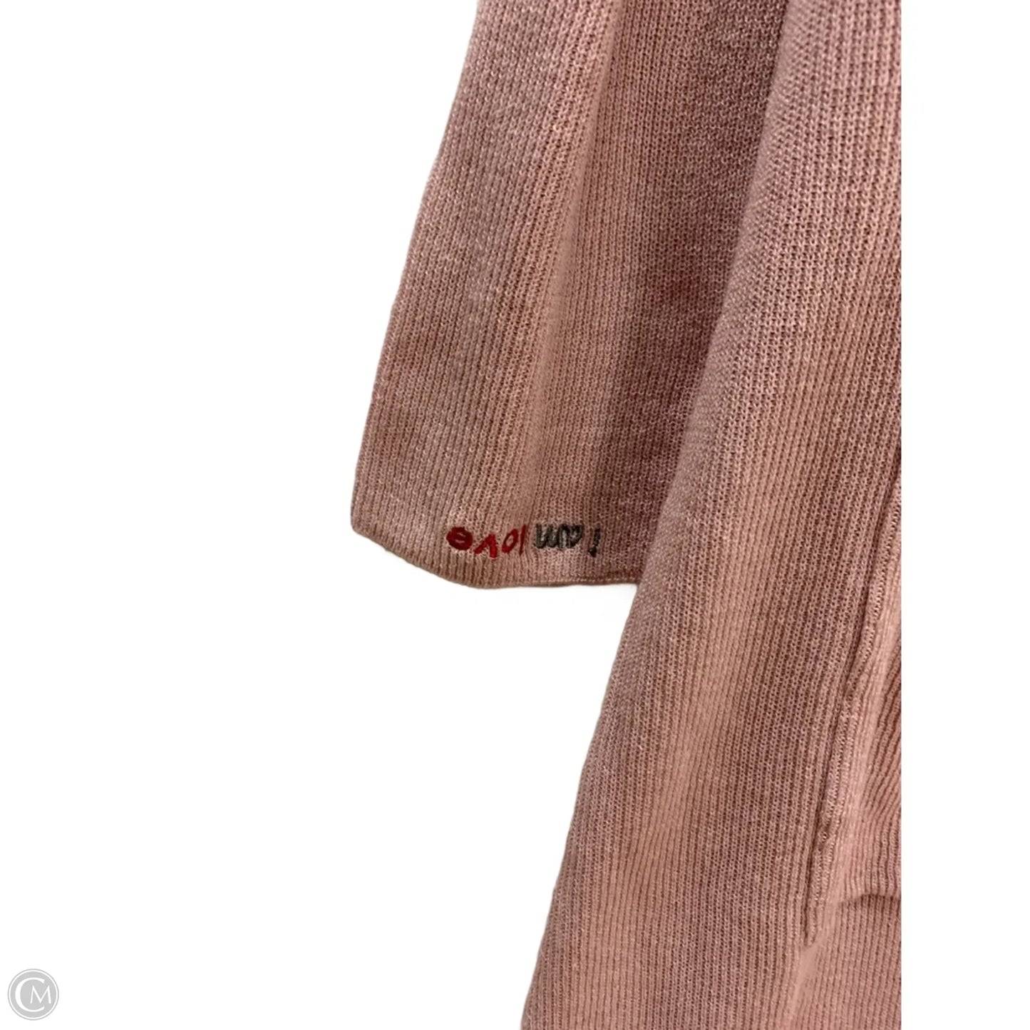 Sweater Cardigan By Peace Love World In Pink, Size: 2x