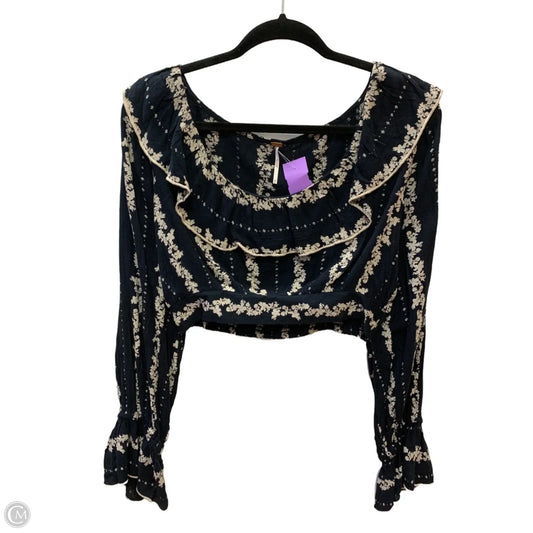 Top Long Sleeve By Free People In Navy