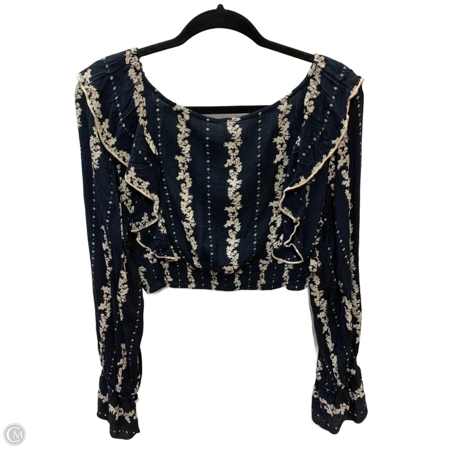 Top Long Sleeve By Free People In Navy