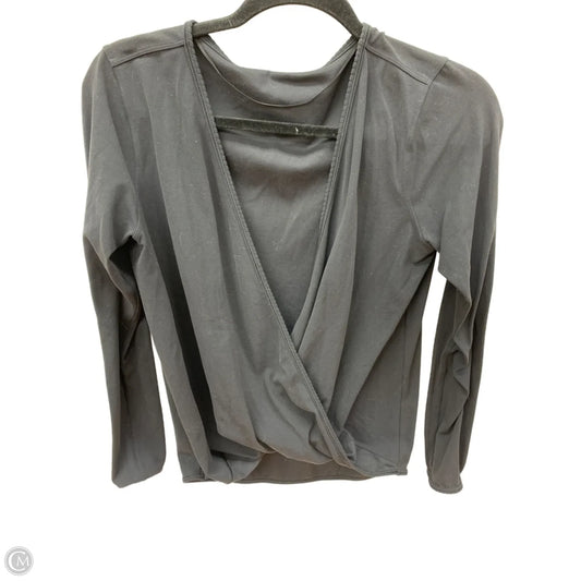 Athletic Top Long Sleeve Collar By Lululemon In Black, Size: L