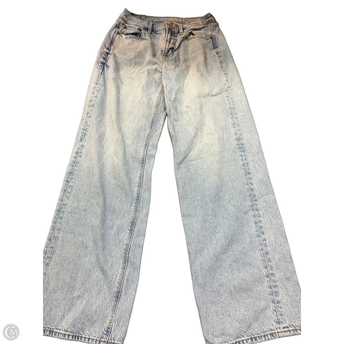 Jeans Straight By American Eagle In Blue Denim, Size: 2