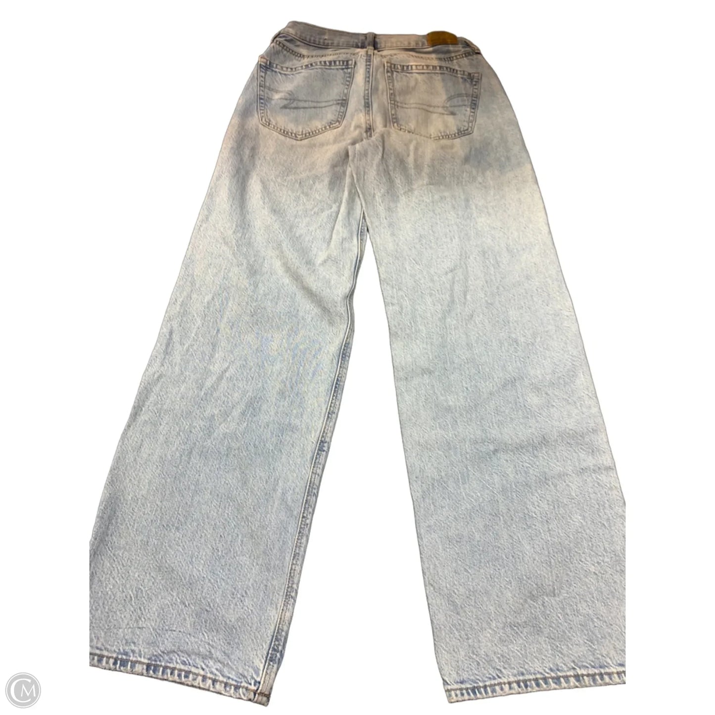 Jeans Straight By American Eagle In Blue Denim, Size: 2