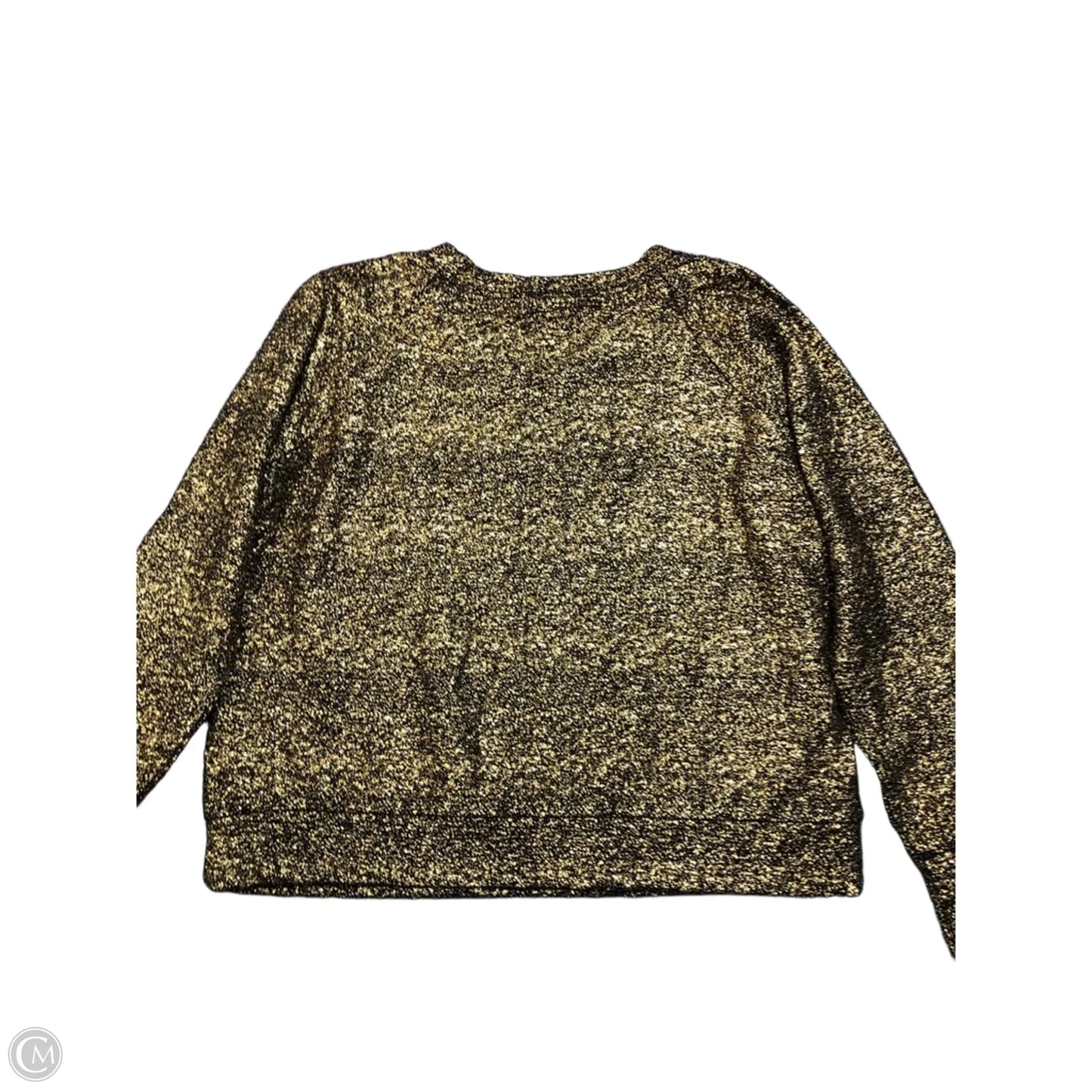 Top Long Sleeve By Gb In Black & Gold, Size: M