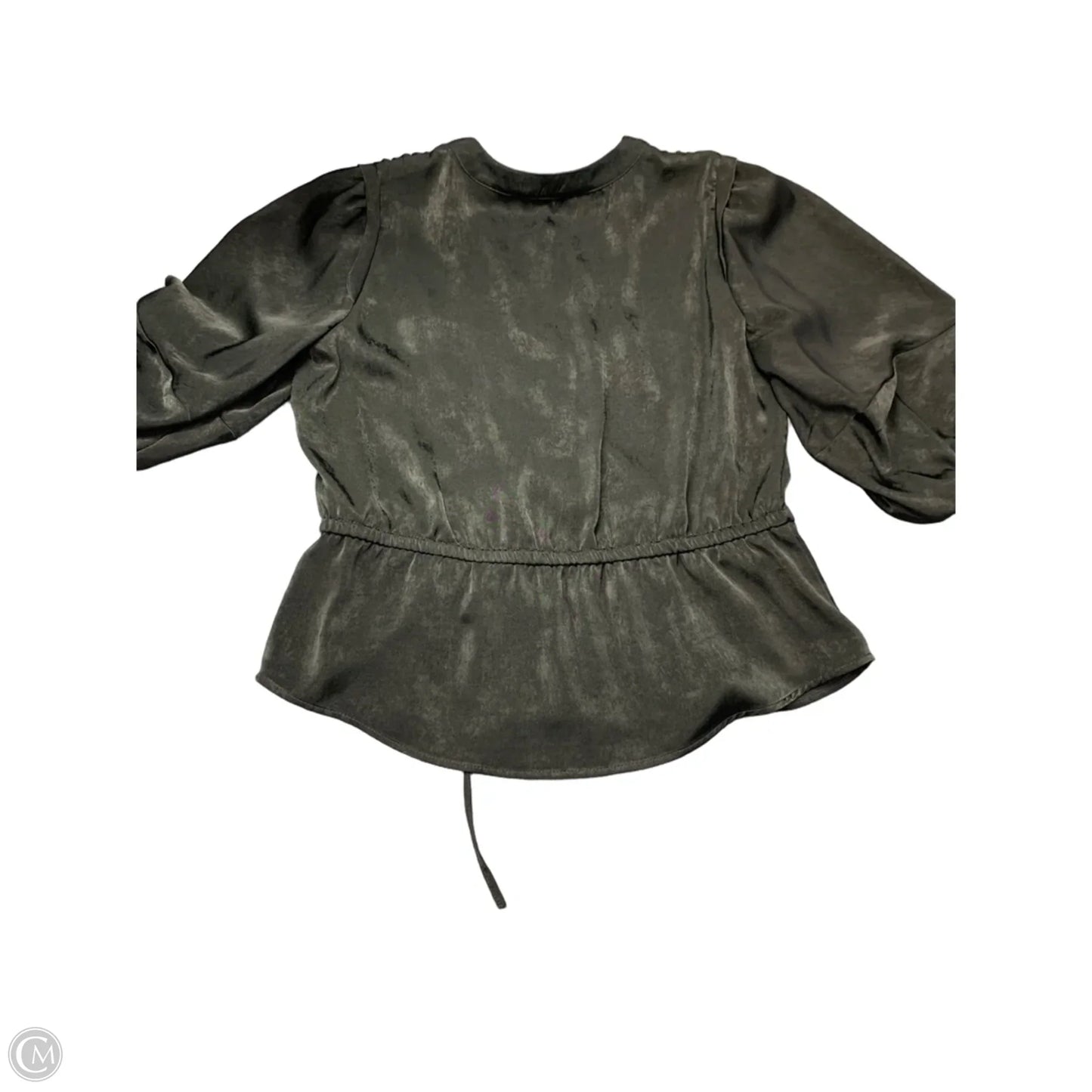 Blouse Short Sleeve By Dkny In Black, Size: L